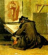 jean-simeon chardin tecknaren oil painting
